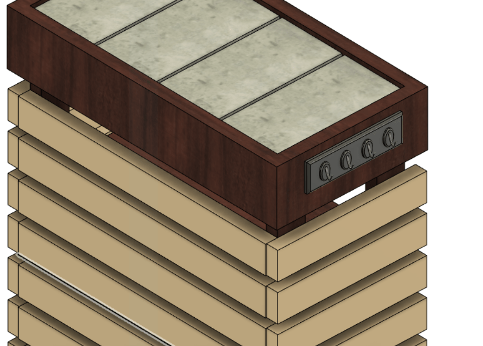 CAD design facing grill front